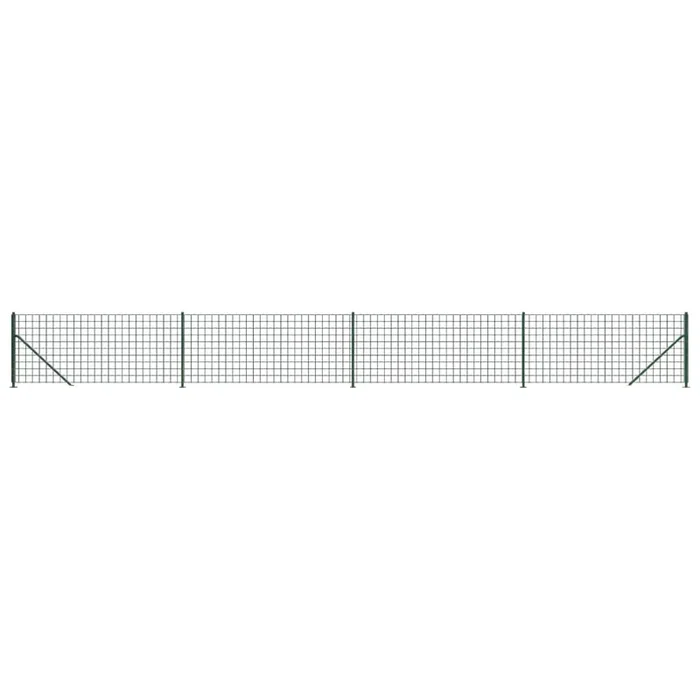 vidaXL Cerca de alambre con brida verde 1,1×10 m (2)