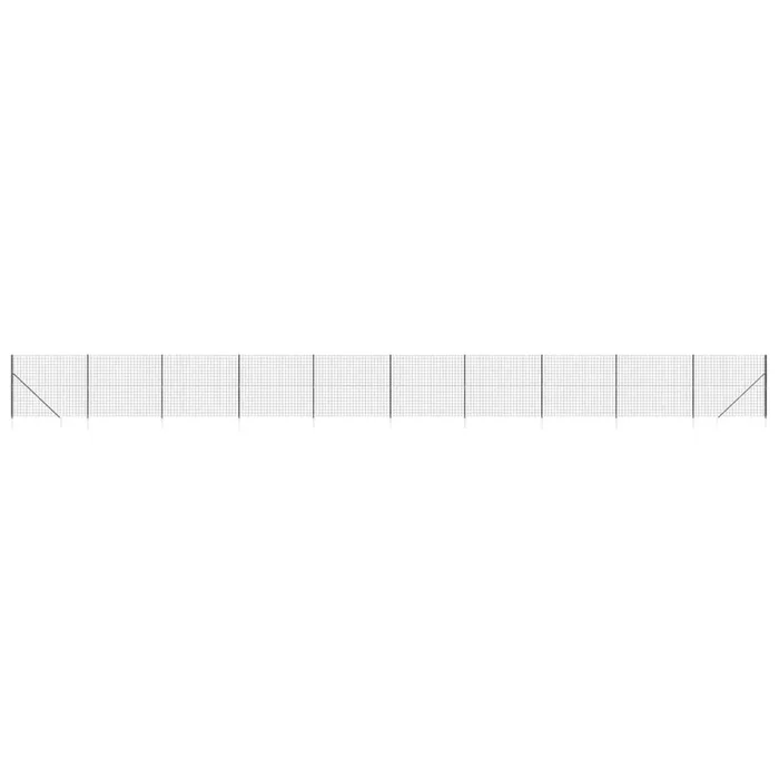 vidaXL Cerca de alambre con pinchos de anclaje gris antracita 2×25 m