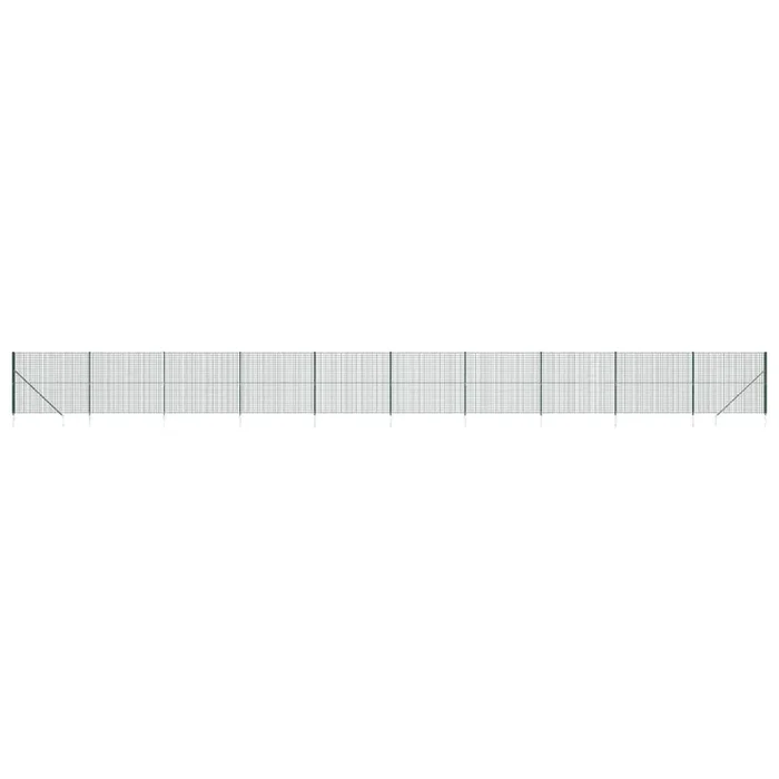 vidaXL Cerca de alambre con pinchos de anclaje verde 1,6×25 m (4)