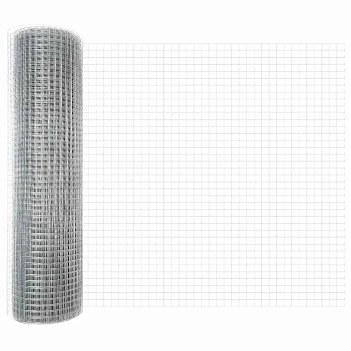 vidaXL Cerca de Alambre Soldado Plateado 0.6 x 25 m Acero