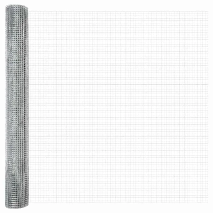 vidaXL Cerca de Alambre Soldado Plateado 1.2 x 50 m Acero