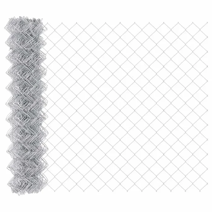 vidaXL Cerca de eslabones de cadena Plateado 10 x 1 m (2)