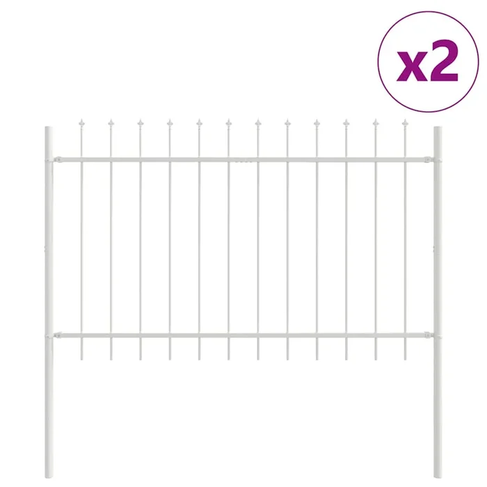 vidaXL Cerca de jardín Blanco 3.4 x 1 m (2)