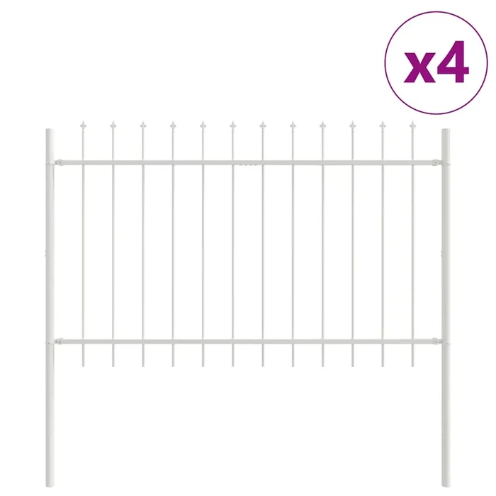 vidaXL Cerca de jardín Blanco 6.8 x 0.8 m (2)