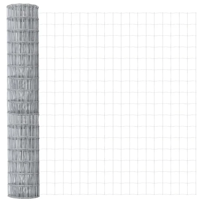 vidaXL Cerca Euro Plateado 1.6 x 10 m (5)