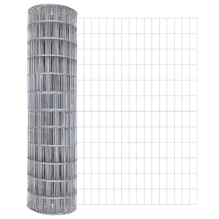 vidaXL Cerca Euro Plateado 1 x 10 m