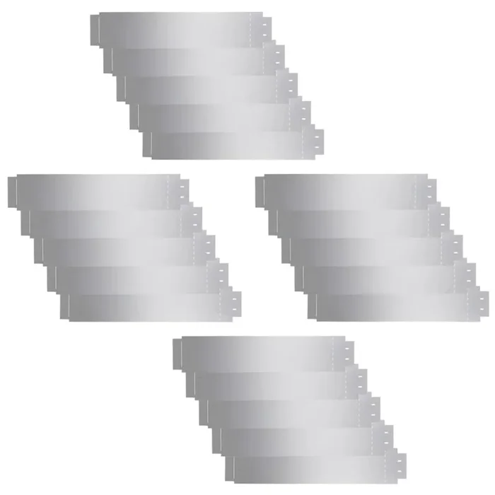 vidaXL Cercas para césped 20 piezas acero galvanizado 100×20 cm