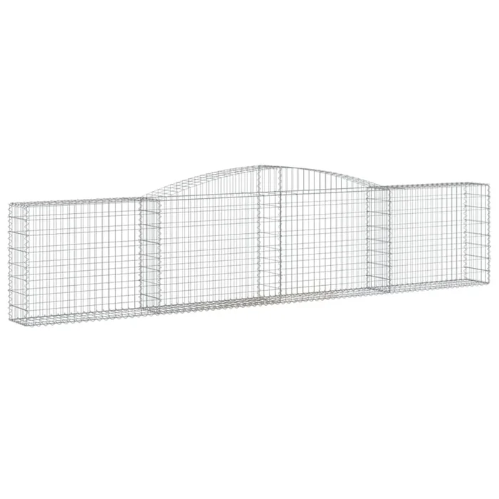 vidaXL Cesta de gaviones forma arco hierro galvanizado 400x30x80/100cm
