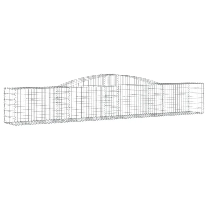 vidaXL Cesta de gaviones forma arco hierro galvanizado 400x50x60/80 cm