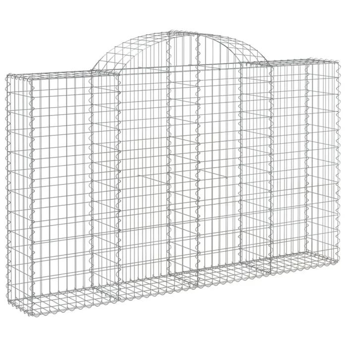 vidaXL Cesta gaviones forma arco hierro galvanizado 200x30x120/140 cm (2)