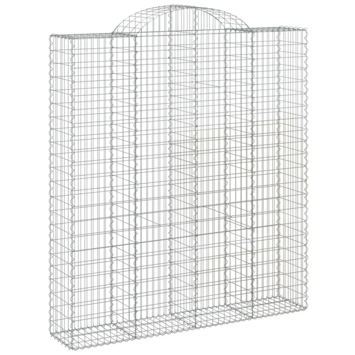 vidaXL Cesta gaviones forma arco hierro galvanizado 200x50x220/240 cm (2)