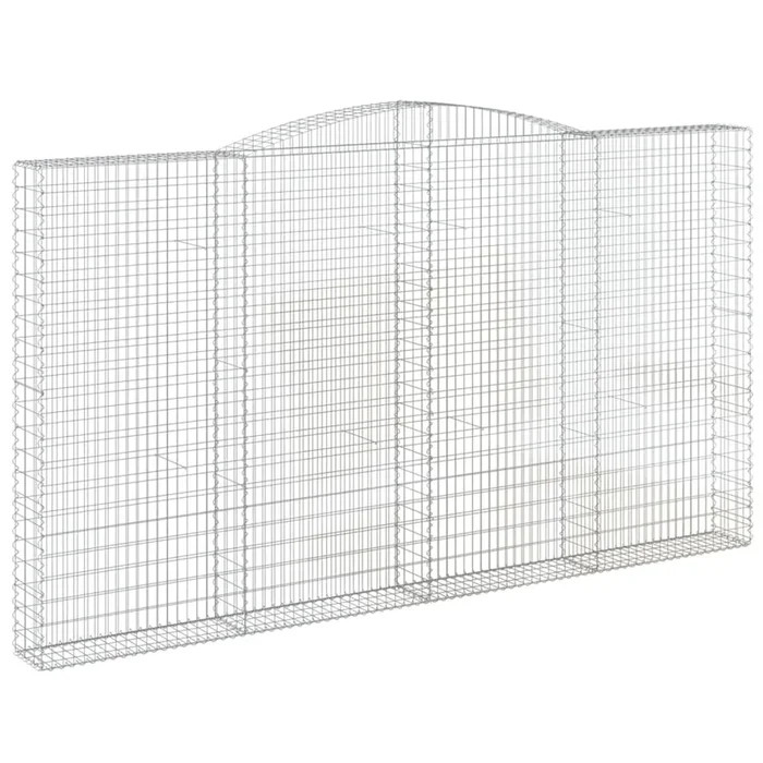 vidaXL Cesta gaviones forma arco hierro galvanizado 400x30x220/240 cm