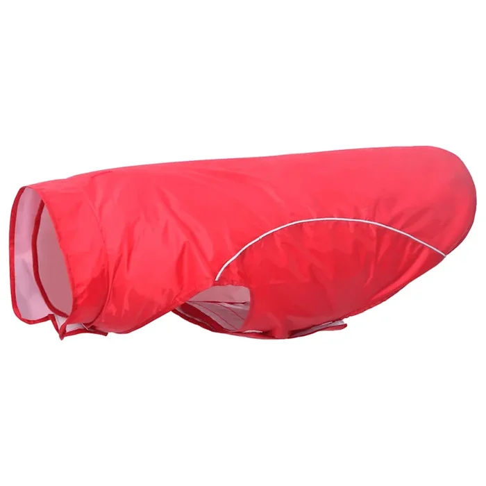vidaXL Chubasquero perros con tiras reflectantes poliéster rojo 4XL