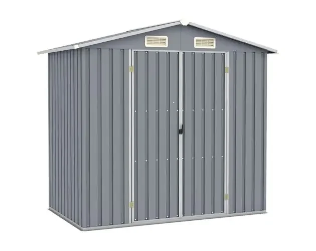 vidaXL cobertizo de jardín acero galvanizado gris 205x129x183 cm | Brico Depôt Certificato