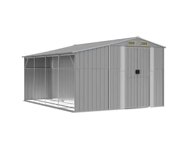vidaXL cobertizo de jardín acero galvanizado gris 277×365,5×179 cm | Brico Depôt Super Prezzo