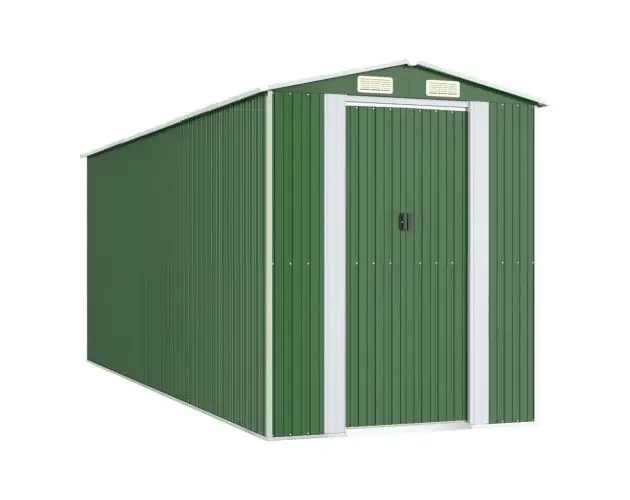 vidaXL cobertizo de jardín acero galvanizado verde 192x523x223 cm | Brico Depôt Vendita Finale