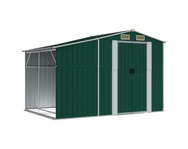 vidaXL cobertizo de jardín acero galvanizado verde 277×192,5×179 cm | Brico Depôt Prezzo Conveniente