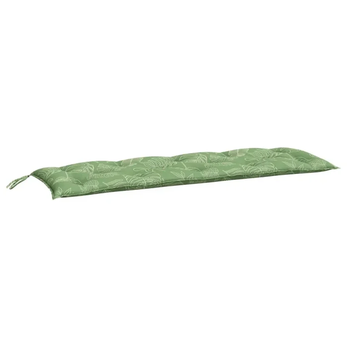 vidaXL Cojín banco de jardín tela Oxford estampado hojas 150x50x7 cm (3)