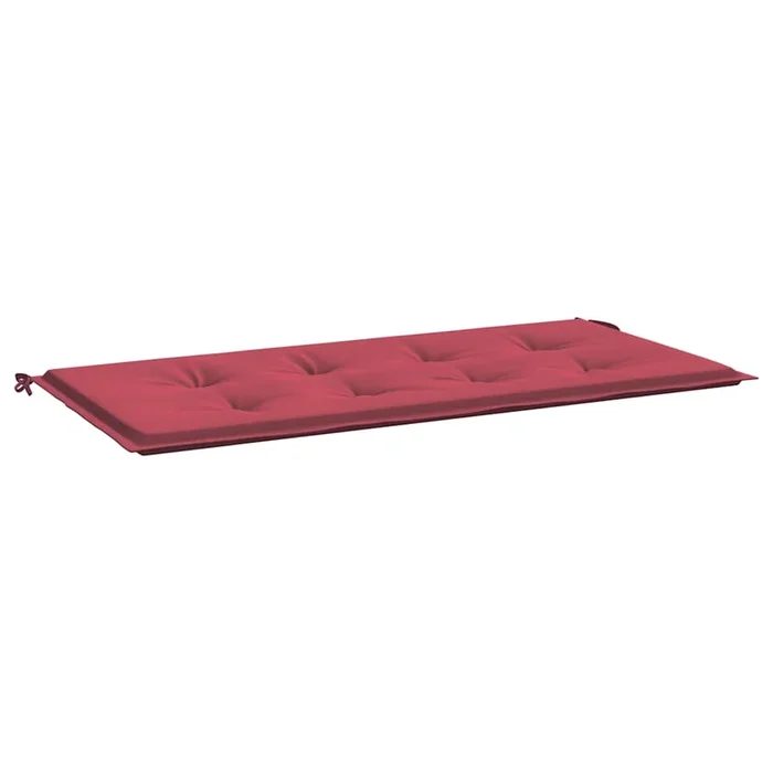 vidaXL Cojín de banco de jardín tela Oxford rojo tinto 100x50x4 cm