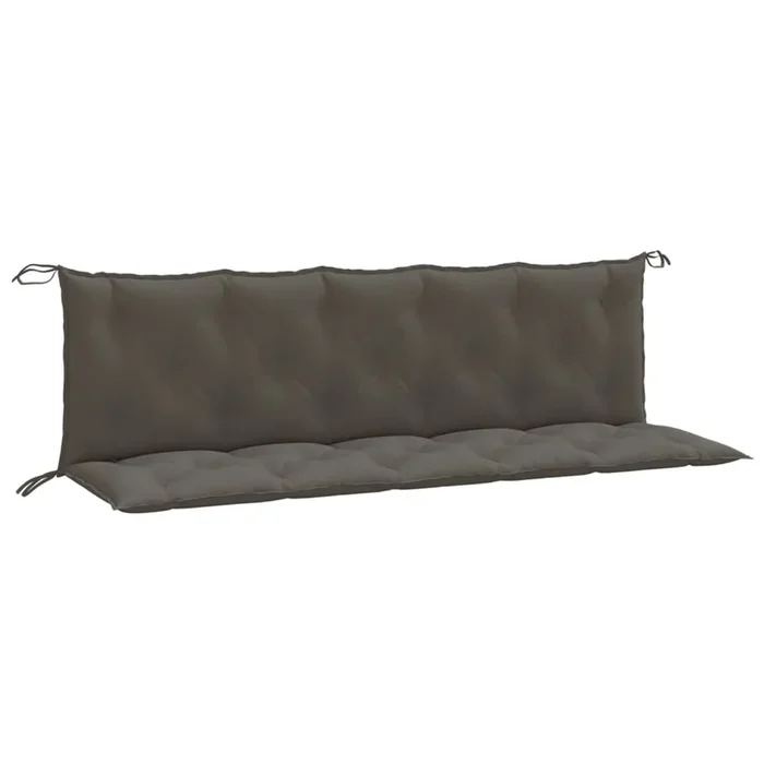 vidaXL Cojines banco jardín 2 uds tela gris oscuro melange 180x50x7 cm