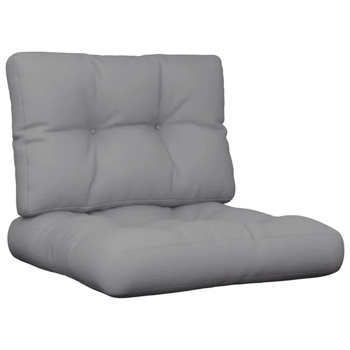 vidaXL Cojines para sofá de palets 2 unidades tela gris (5)