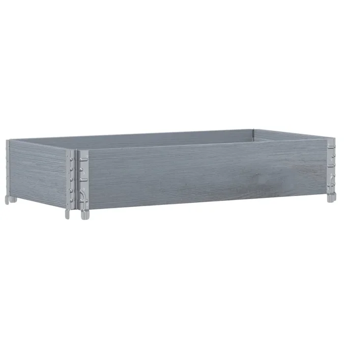 vidaXL Collar de palet madera maciza de pino gris 100×50 cm