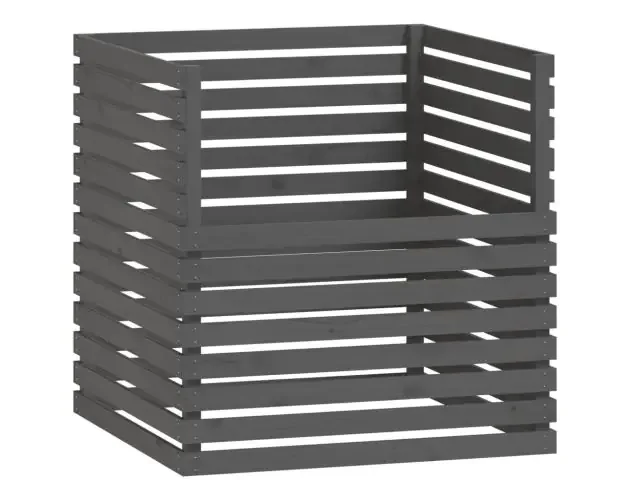 vidaXL compostador de madera maciza de pino gris 100x100x102 cm | Brico Depôt A Buon Prezzo