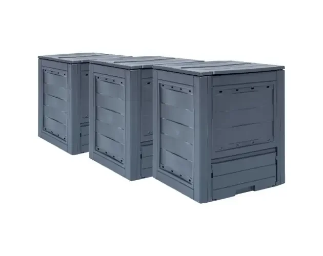 vidaXL compostadores de jardín 3 unidades gris 780 l 60x60x73 cm | Brico Depôt Compra Online