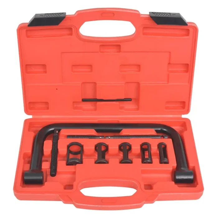 vidaXL Compresor de muelles de válvula 10 piezas Set de herramientas
