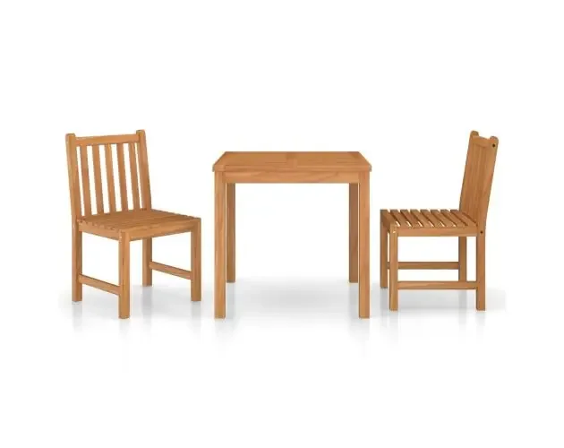 vidaXL conjunto de comedor de jardín 3 piezas madera maciza de teca | Brico Depôt Vendita Finale