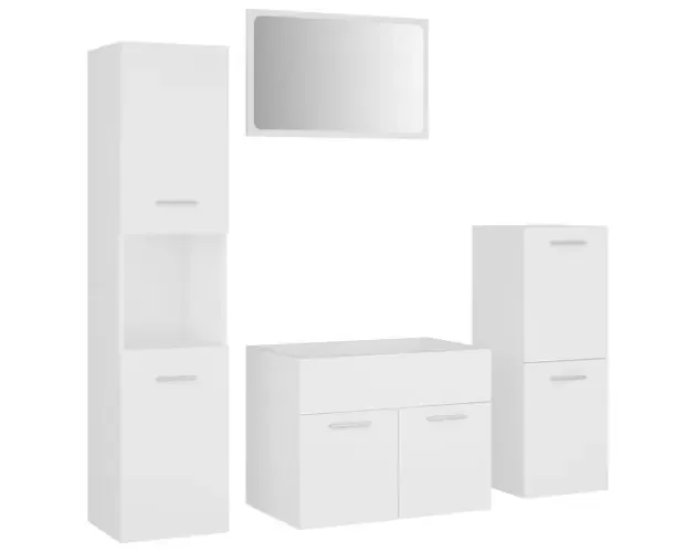 vidaXL conjunto de muebles de baño aglomerado blanco | Brico Depôt Professionale