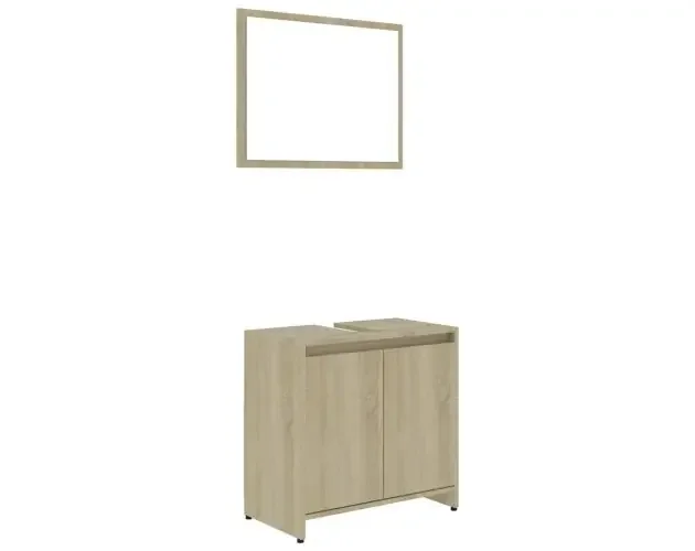 vidaXL conjunto de muebles de baño contrachapada color roble sonoma | Brico Depôt Offerta Limitata