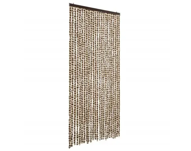 vidaXL cortina antimoscas chenilla beige y marrón 100×230 cm | Brico Depôt Offerta Limitata