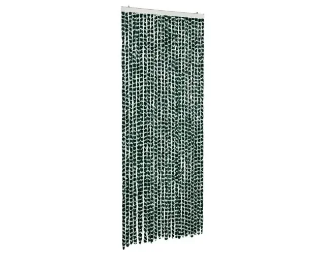vidaXL cortina antimoscas chenilla verde y blanco 100×200 cm | Brico Depôt Offerta Limitata