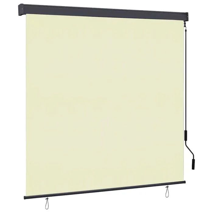 vidaXL Cortina de Rodillo Exterior Rayado Crema 180 x 250 cm tela