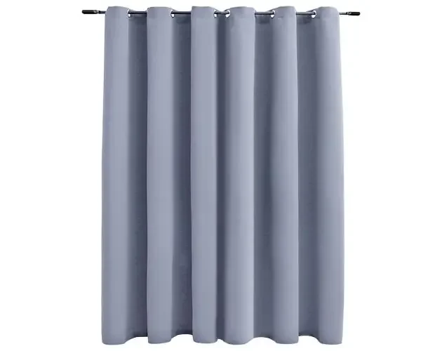 vidaXL cortina opaca con anillas de metal gris 290×245 cm | Brico Depôt Consegna Rapida
