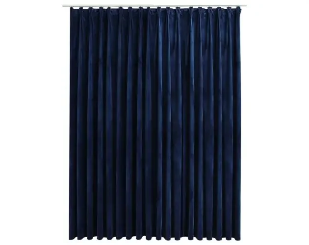vidaXL cortina opaca con ganchos terciopelo azul oscuro 290×245 cm | Brico Depôt Offerta