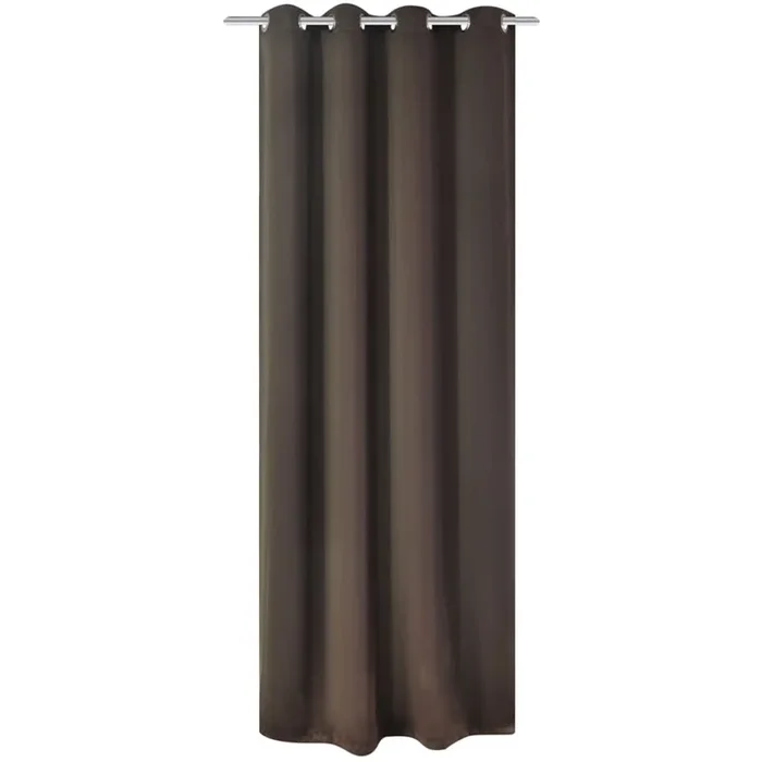 vidaXL Cortina opaca con ojales de metal 270×245 cm marrón