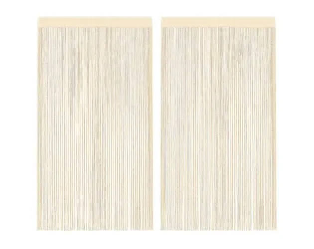 vidaXL cortinas de flecos 2 piezas 100×250 cm crema | Brico Depôt Di Tendenza