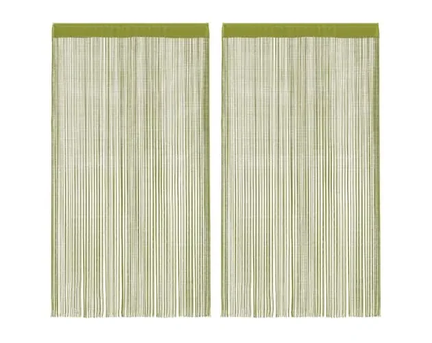 vidaXL cortinas de flecos 2 piezas 140×250 cm verde | Brico Depôt Direttamente Dal Produttore