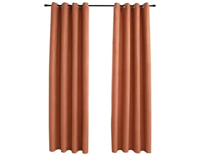 vidaXL cortinas opacas anillas de metal 2 pzs color óxido 140×225 cm | Brico Depôt Soddisfatti O Rimborsati