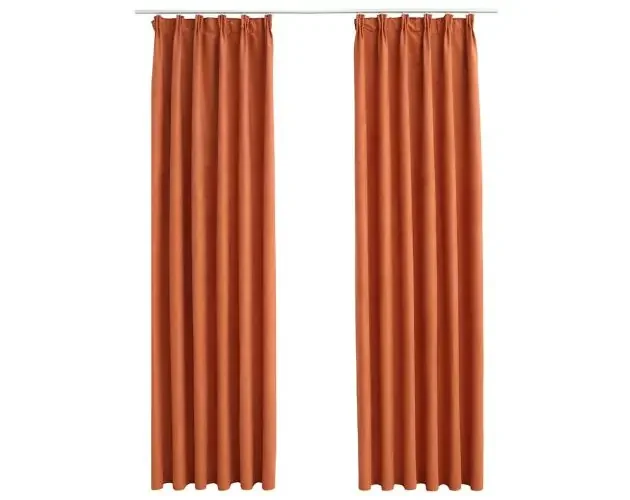 vidaXL cortinas opacas con ganchos 2 piezas color óxido 140×175 cm | Brico Depôt Offerta Del Giorno