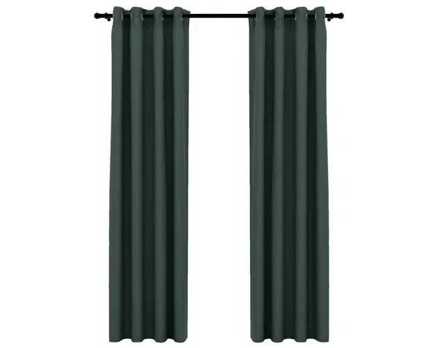 vidaXL cortinas opacas con ojales look de lino 2 pzas verde 140×225 cm | Brico Depôt Edizione Limitata