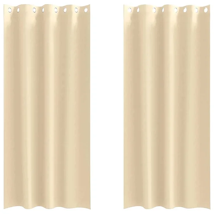 vidaXL Cortinas opacas Crema Poliéster (9)