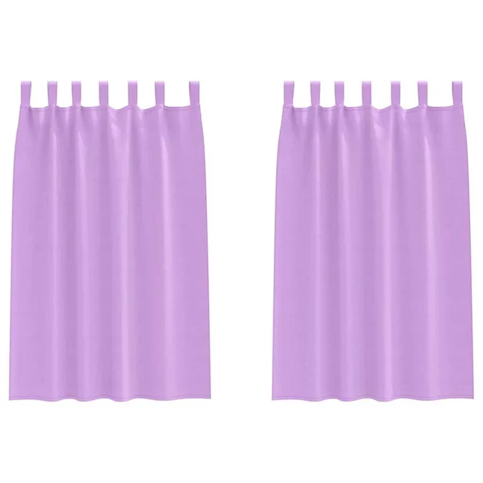 vidaXL Cortinas opacas Morado Poliéster (2)