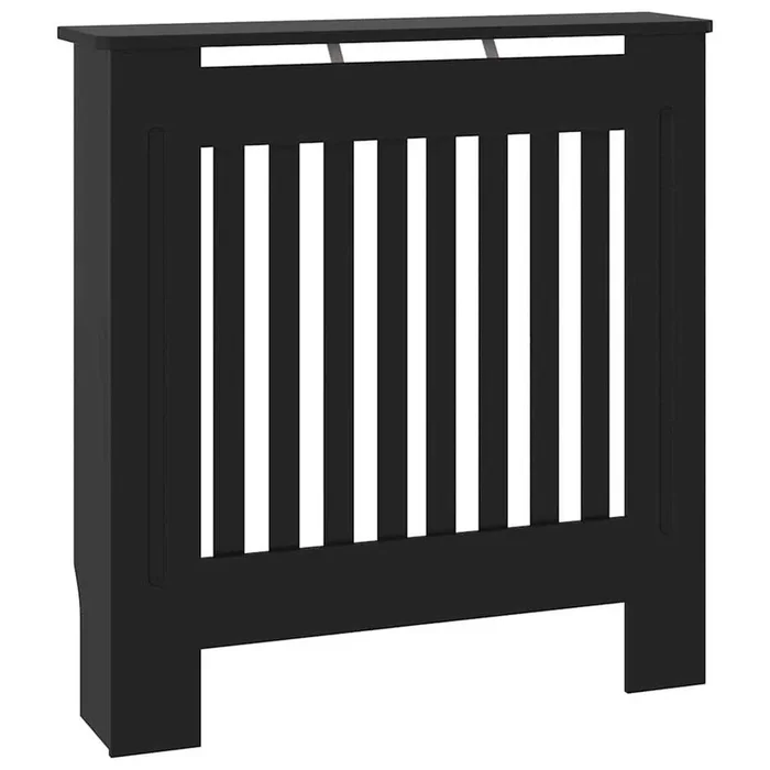 vidaXL Cubierta de Radiador 2 pcs Negro 78x19x81,5cm