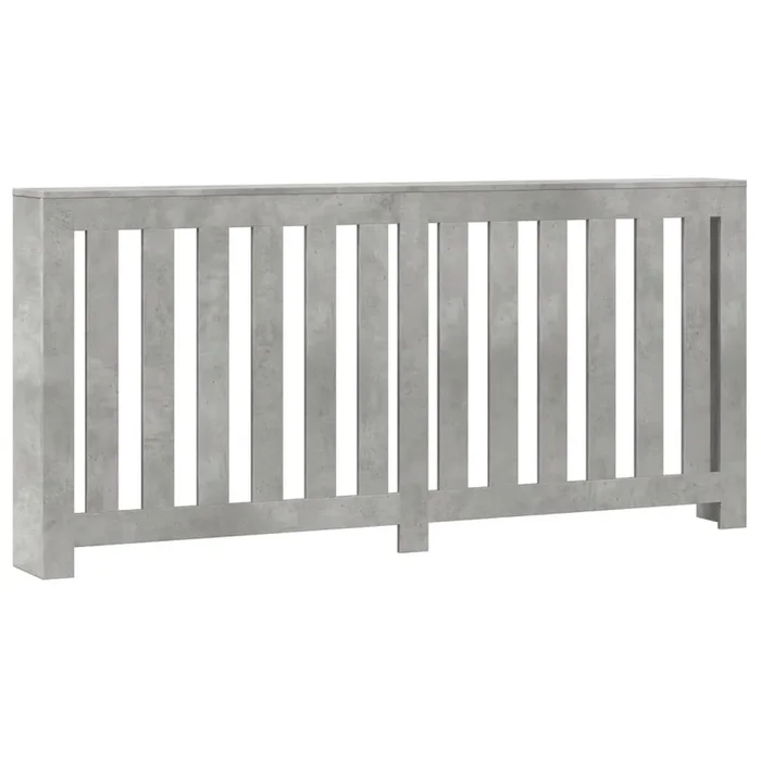 vidaXL Cubierta de radiador madera gris hormigón 175x20x82 cm (2)