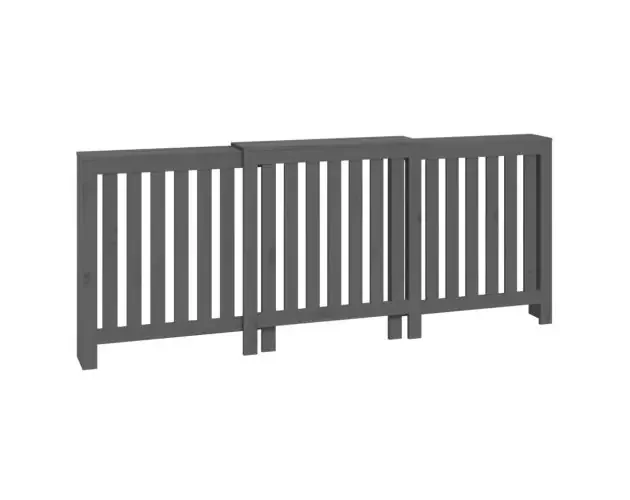 vidaXL cubierta de radiador madera maciza de pino gris 210x21x85 cm | Brico Depôt Vendita Finale