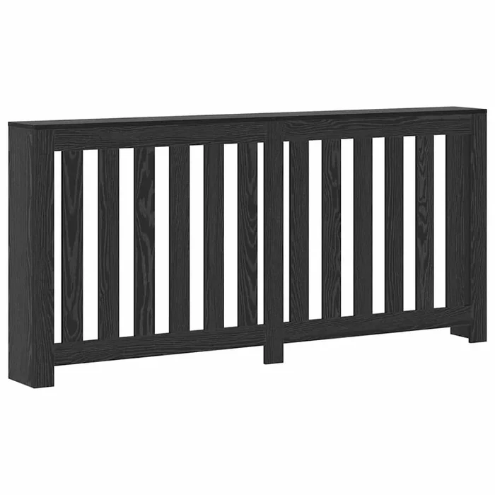 vidaXL Cubierta de Radiador Roble Negro 175 x 20 x 82 cm