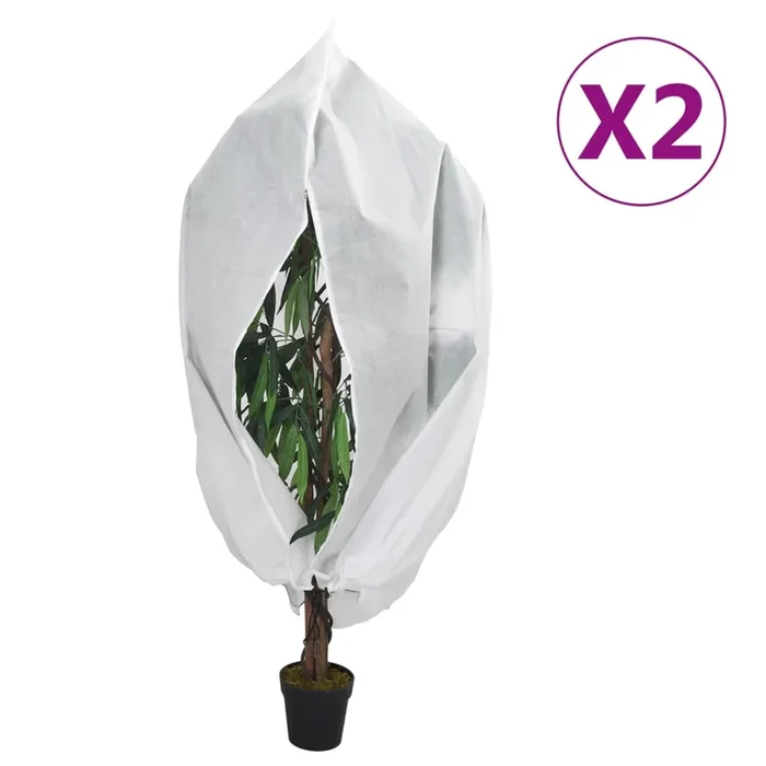 vidaXL Cubierta para plantas con cremallera 2 uds 70 g/m² 1,2×1,8 m